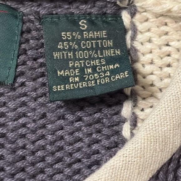 VTG Orvis Women's Patchwork Leaf Knit Grandma Sweater Button Front Cottagecore S - Picture 10 of 16